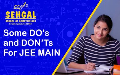 Some DO’s and DON’Ts For JEE MAIN